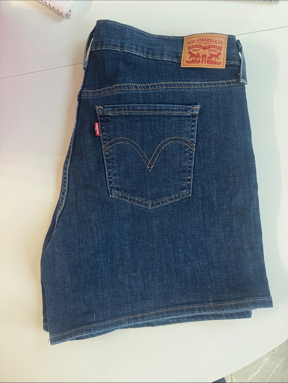 Levi's Dark Blue Denim Jean Shorts